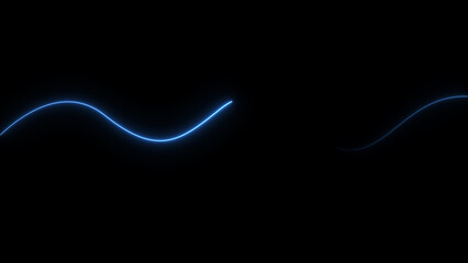 illustration of glowing wave line sliding. abstract neon background. and creating a stunning illustration .4k illustration .	