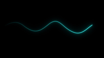 illustration of glowing wave line sliding. abstract neon background. and creating a stunning illustration .4k illustration .
