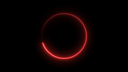 Neon blue circle frame loading icon background illustration in retro style and creating a stunning 4k illustration .