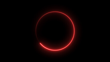 Neon blue circle frame loading icon background illustration in retro style and creating a stunning 4k illustration .