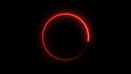 Neon blue circle frame loading icon background illustration in retro style and creating a stunning 4k illustration .