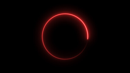 Neon blue circle frame loading icon background illustration in retro style and creating a stunning 4k illustration .