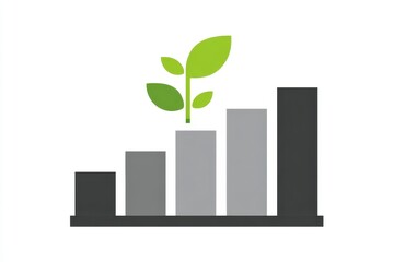 Simple Bar Chart Creative Illustrating Growth Conceptualization