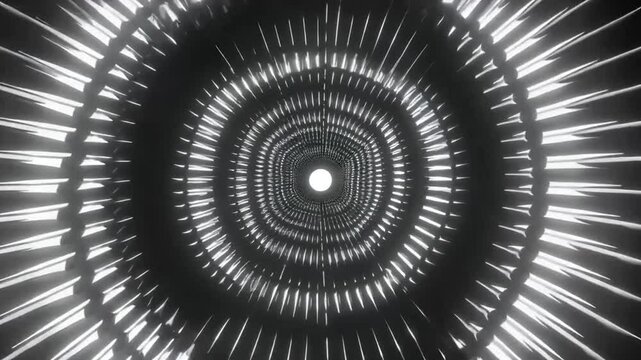 Circular light tunnel shuttle through cycle