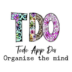 Cute ToDo App Design with Flowers and Leopard Print