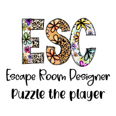 Escape Room Designer Puzzle the Player with Floral and Leopard Print Design