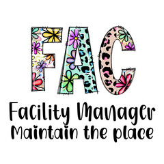 FAC Facility Manager Maintain the Place Design with Flowers and Leopard Print