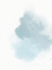 Abstract watercolor hand painted texture with blue spot, splash and spray, hand-drawn background for your text or template design.