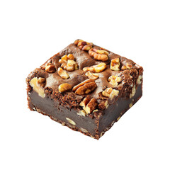 Delicious Pecan Brownie Square, Close Up Shot