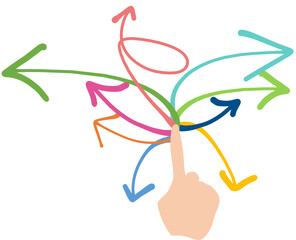 Obraz premium 目標達成へのロードマップのイラスト