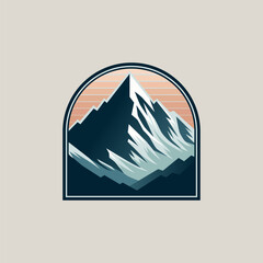 Mountain minimalist logo emblem design