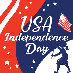 4th of july independence Day background Ai-Generated