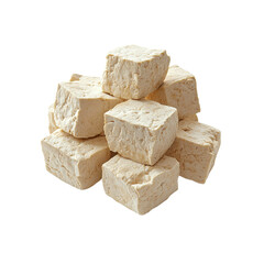 Stack of Firm Tofu Cubes, Ready for Cooking