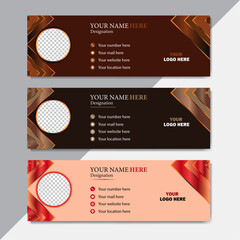 Modern clean and professional  template vector email signature design .