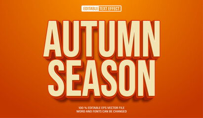 Editable 3d text style effect - Autumn Season text effect Template