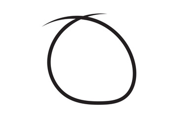 hand drawn circle icon. pen drawn circle icon.