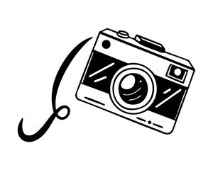 Vintage Camera Icon with Classic Style for an Old School Photography Theme Vector illustration