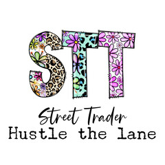 Street Trader Hustle the Lane Design with Flowers and Animal Print