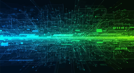 Abstract Digital Network Futuristic Technology Background