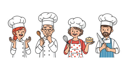 Diverse Chefs  A Culinary Team of  Experienced Cooks and Bakers