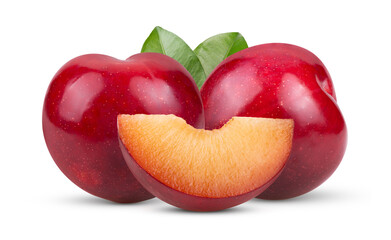 cherry plums isolated on transparent png (Image from camera)