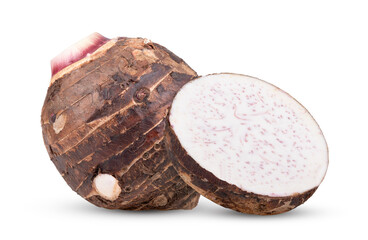 Taro isolated on transparent png (Image from camera)