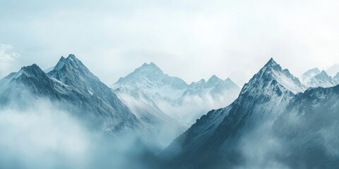 mountain landscape with clouds