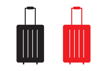 suitcase icon, flat style suitcase isolated on white background, vector illustration.