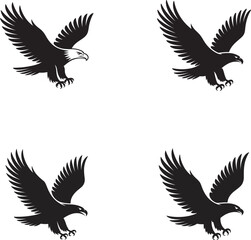 Obraz premium eagle vector set on white background 
