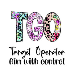 Target Operator Aim with Control Floral Design Graphic Tee