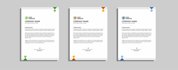 modern corporate letterhead template design