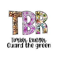 TBR Guard the Green Design with Flowers and Leopard Print