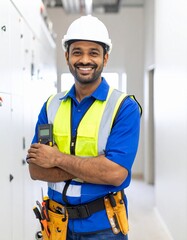 Indian male electrician