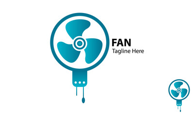 Wall Fan Logo Design Template.