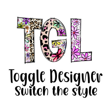 TGL Toggle Designer Switch the Style Floral Leopard Print Design