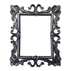 Metal Photo Frame, Decorative metal photo frame with open vertical layout , design, vertical, photo, isolated on transparent background