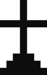 Calvary cross symbol - Christian illustration icon isolated on transparent background