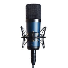 Microphone, Microphone in a professional recording or radio studio, isolated on transparent background