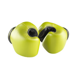 MMA Gloves, MMA fighters in professional boxing ring, isolated on transparent background