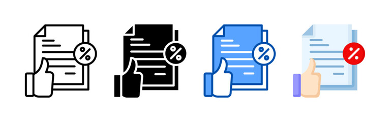 Obraz premium Document icon set bundle. Multi style icon collection perfect for websites, apps, and presentations. Simple vector icon collection