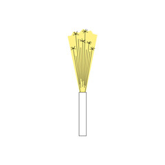 Pyrotechnics vector icon, isolated on white background