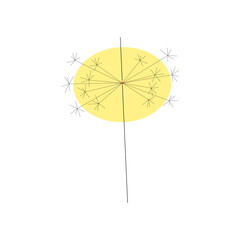 Sparkler vector icon, isolated on white background