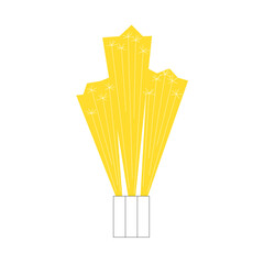 Pyrotechnics vector icon, isolated on white background