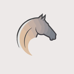 Unique abstract horse head design