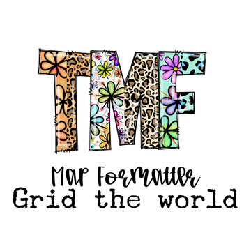 TMF Grid the World Design with Flowers and Leopard Print