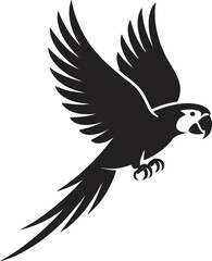 Flying parrot vector illustration