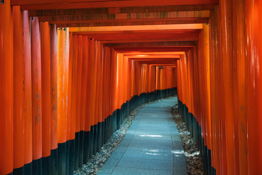japanese shrine in kyoto japan