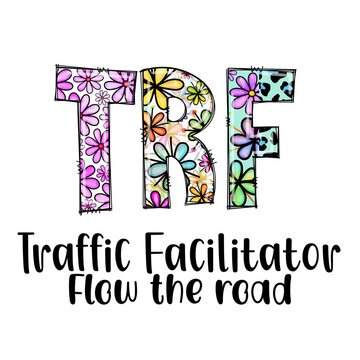 Traffic Facilitator TRF Design with Floral Pattern