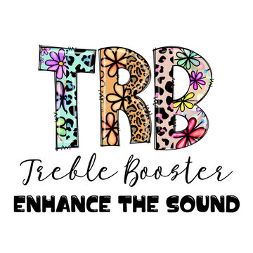 TRB Treble Booster Enhance The Sound Design With Floral Leopard Print