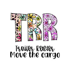 TR Moving Company Design with Flowers and Animals